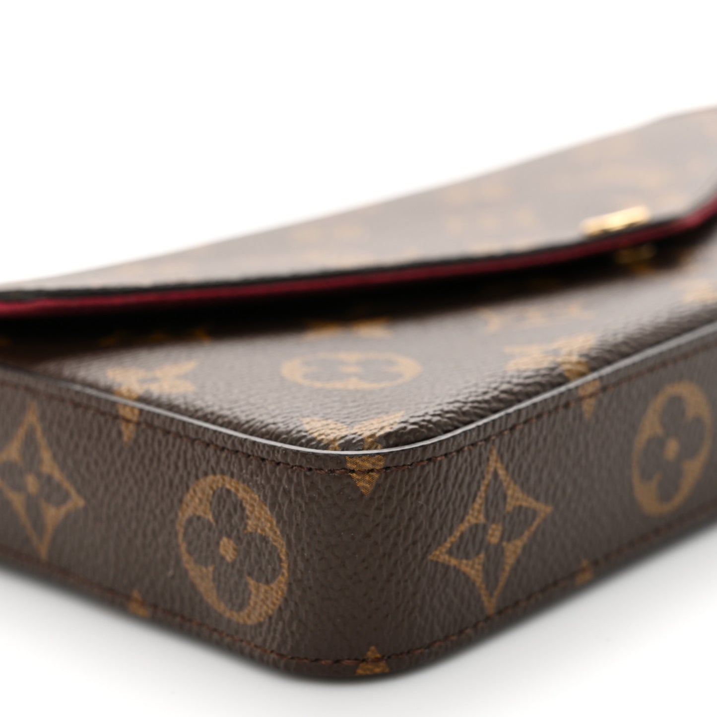 Monogram Pochette Felicie Chain Wallet Fuchsia