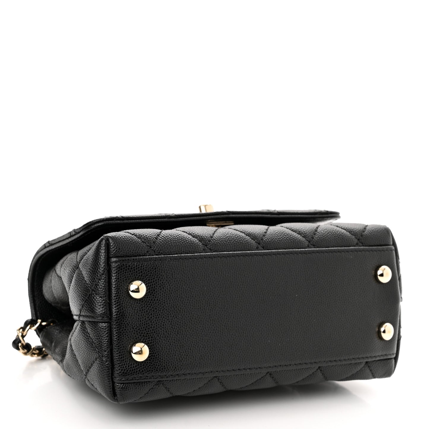 Caviar Quilted Extra Mini Coco Handle Flap Black