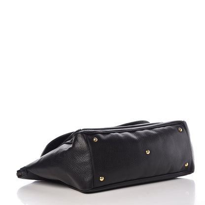 Gucci Pebbled Calfskin Medium 1973 Top Handle Satchel Black 4 of 12