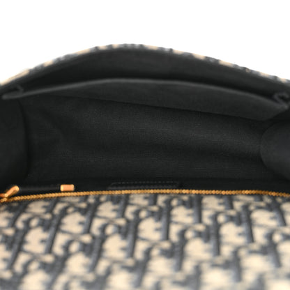 Christian Dior Oblique 30 Montaigne Chain Flap Bag Blue 5 of 12