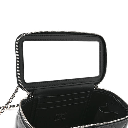 Chanel Lambskin Quilted Small Top Handle Vanity Case With Chain Black 12 of 13