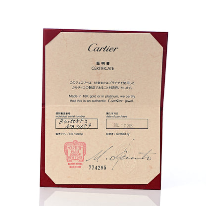 Cartier 18K White Gold Diamond 4mm LOVE Wedding Band Ring 53 6.25 5 of 5