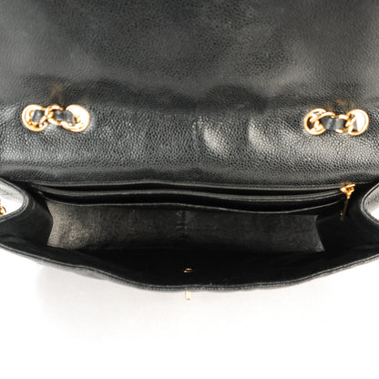 Chanel Caviar Quilted Jumbo Single Flap Black 5 of 8