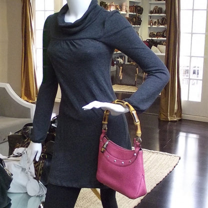 Gucci Leather Bamboo Handle Hobo Pink 2 of 10