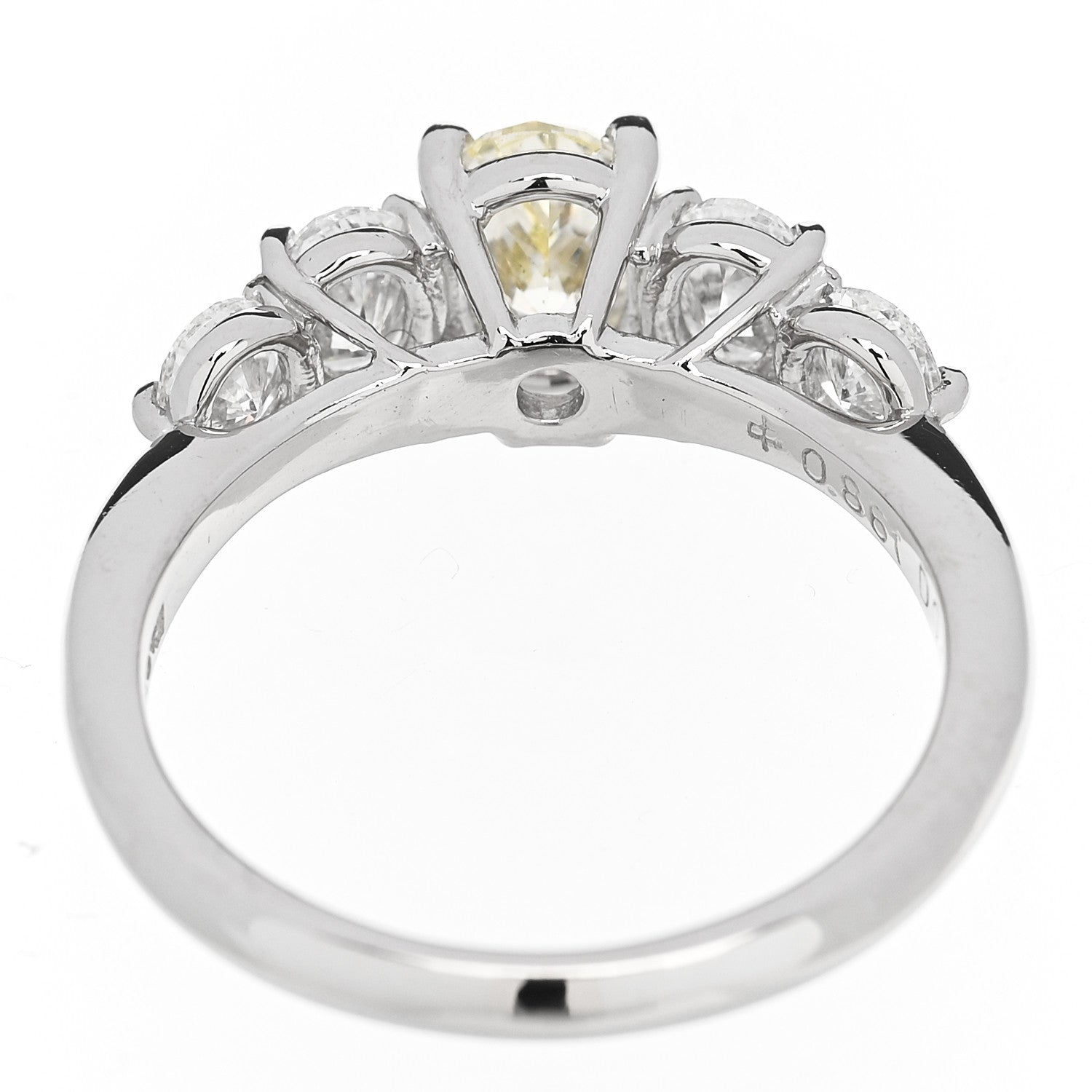 Parker & West by FASHIONPHILE Platinum Yellow Diamond 1.71ctw Five Stone Ring 51 5.75 9 of 10