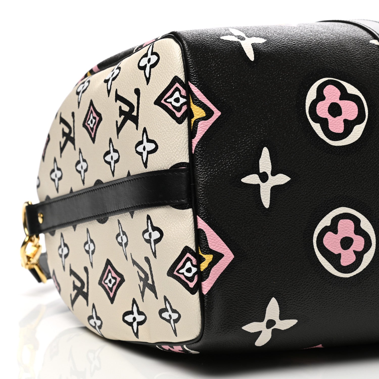 Louis Vuitton Monogram Giant Wild At Heart Keepall Bandouliere 45 Black 7 of 9