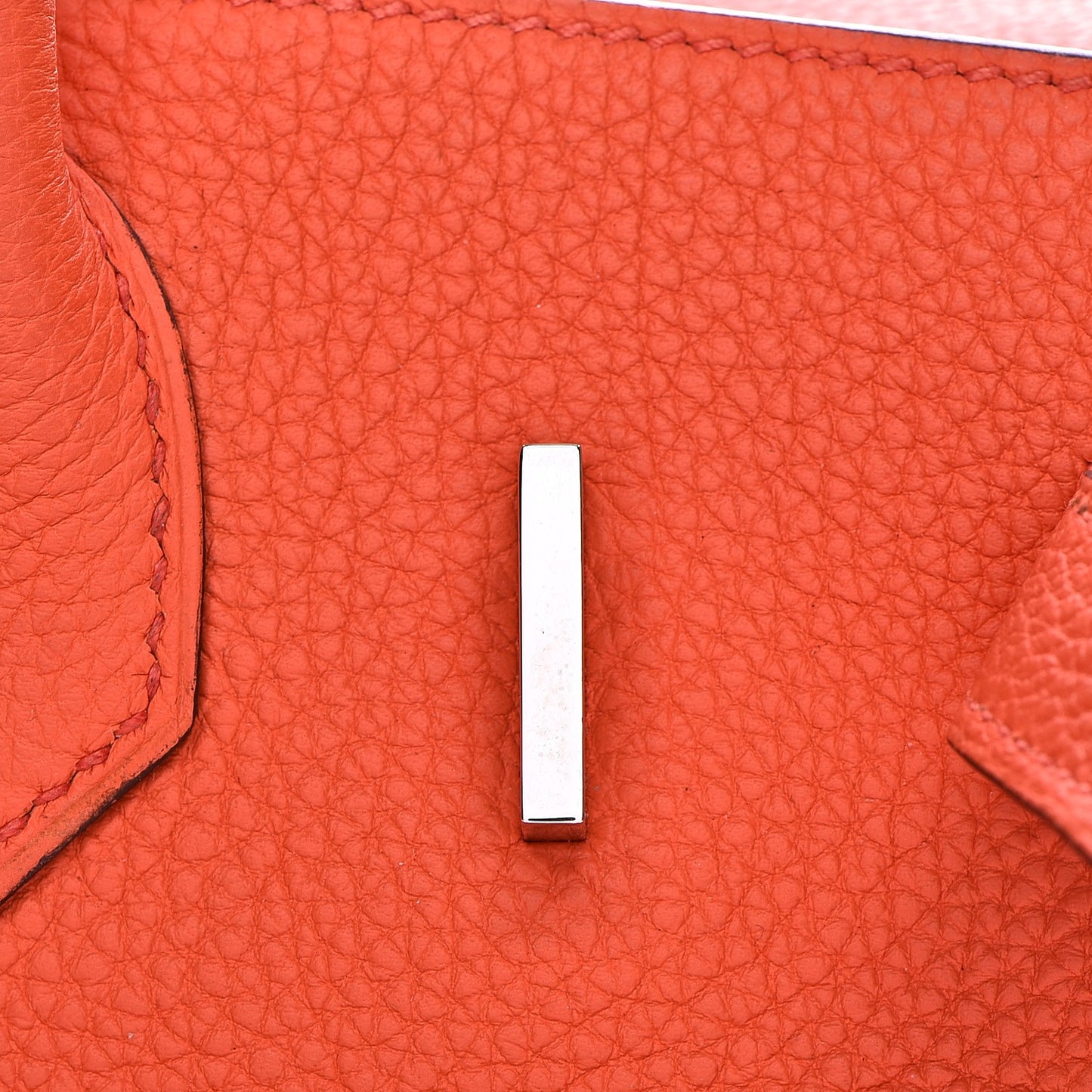 Taurillon Clemence Birkin 30 Orange Poppy
