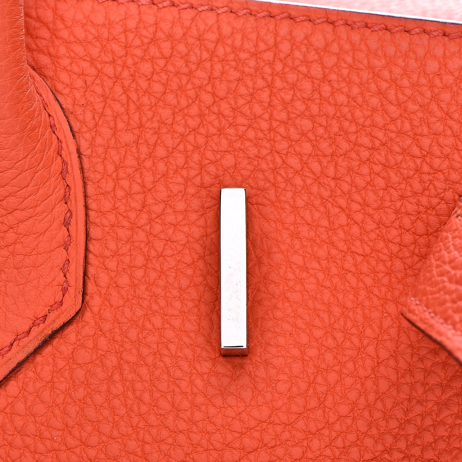 Hermes Taurillon Clemence Birkin 30 Orange Poppy 27 of 33