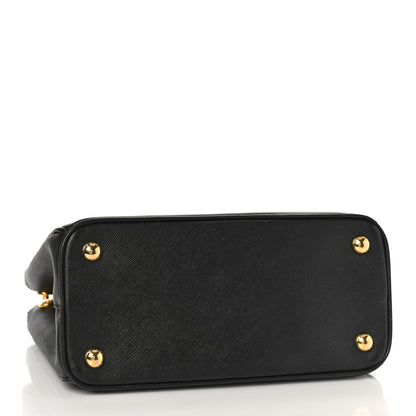 Prada Saffiano Small Galleria Double Zip Tote Black 4 of 8