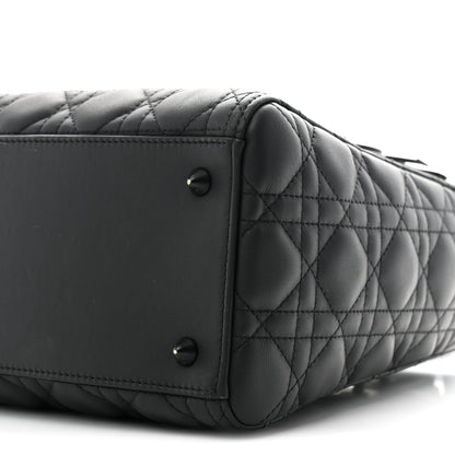 Christian Dior Ultra Matte Calfskin Cannage Medium Lady Dior Black 10 of 10