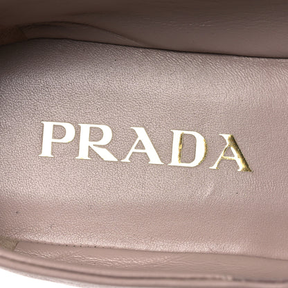Prada Nappa Triangle Logo Ballerina Flats 37.5 Powder Pink 9 of 13