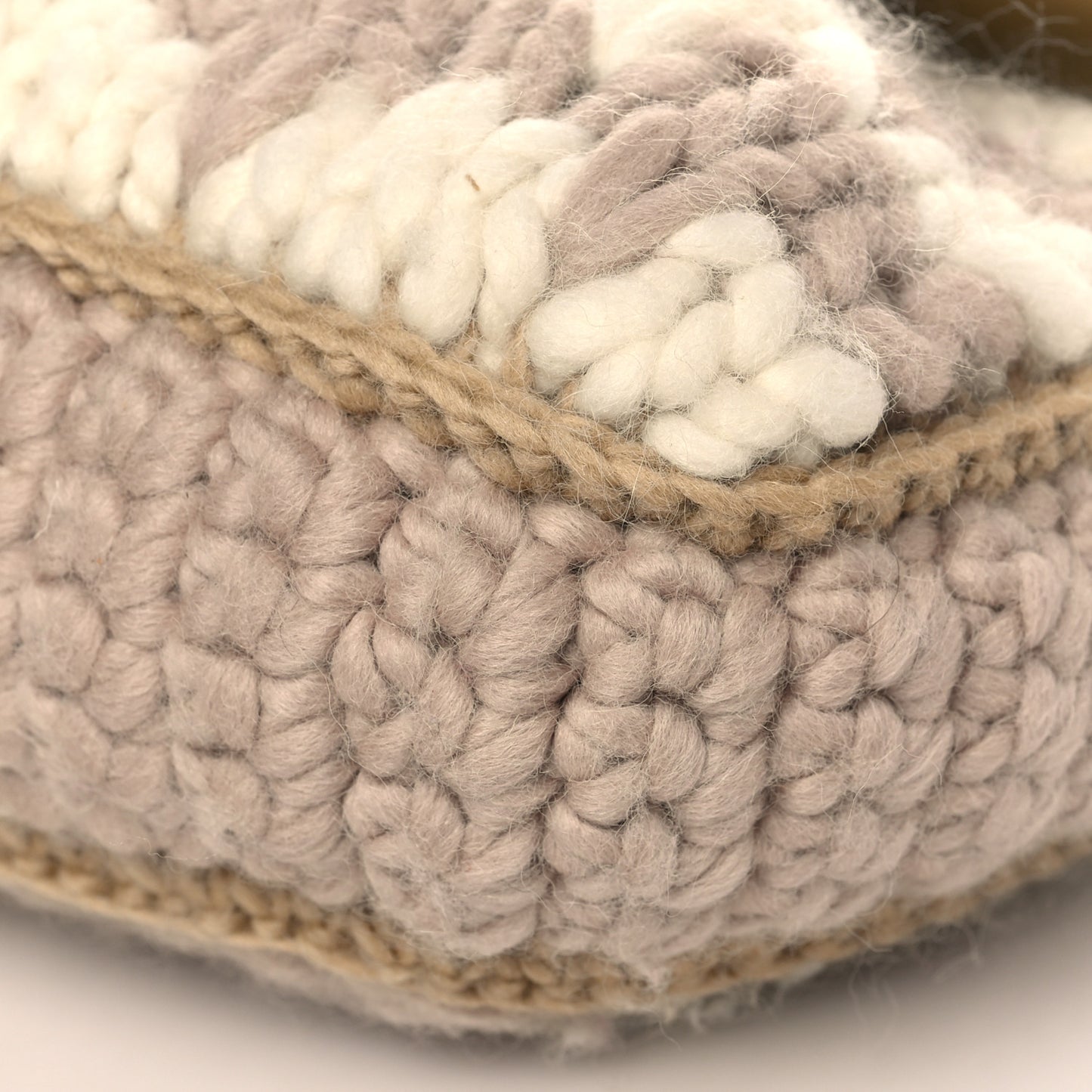 Wool Houndstooth Woven Small GG Marmont Shoulder Bag Beige White Sand