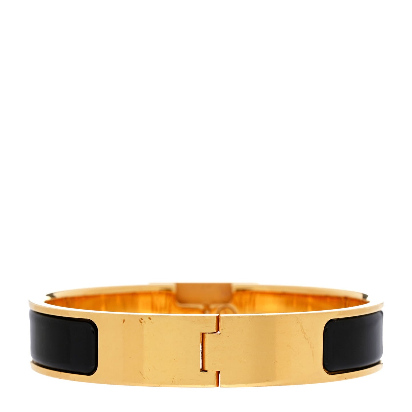 Enamel Clic Anneau Bracelet GM Black