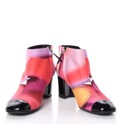 Chanel Jacquard Patent Bootie 37 Multicolor 5 of 10
