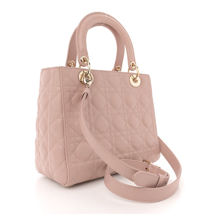 Christian Dior Lambskin Cannage Medium Lady Dior Clay 3 of 11