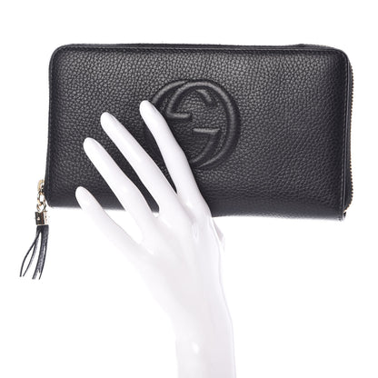 Gucci Calfskin Soho Zip Around Wallet Black 2 of 7