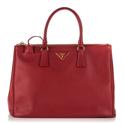 Prada Saffiano Large Galleria Double Zip Tote Fuoco 1 of 7