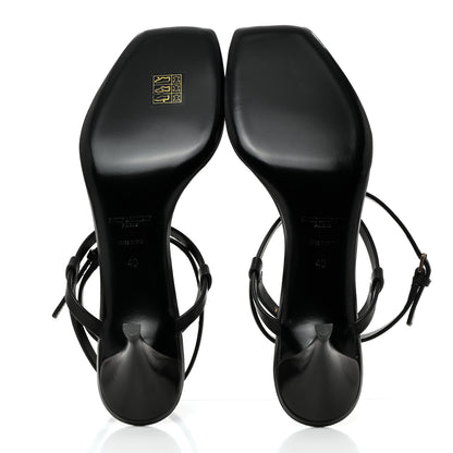 Saint Laurent Calfskin Cassandra 60 Sandals 40 Black 5 of 9