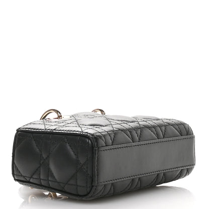 Christian Dior Lambskin Cannage Micro Lady D-Joy Black 4 of 11