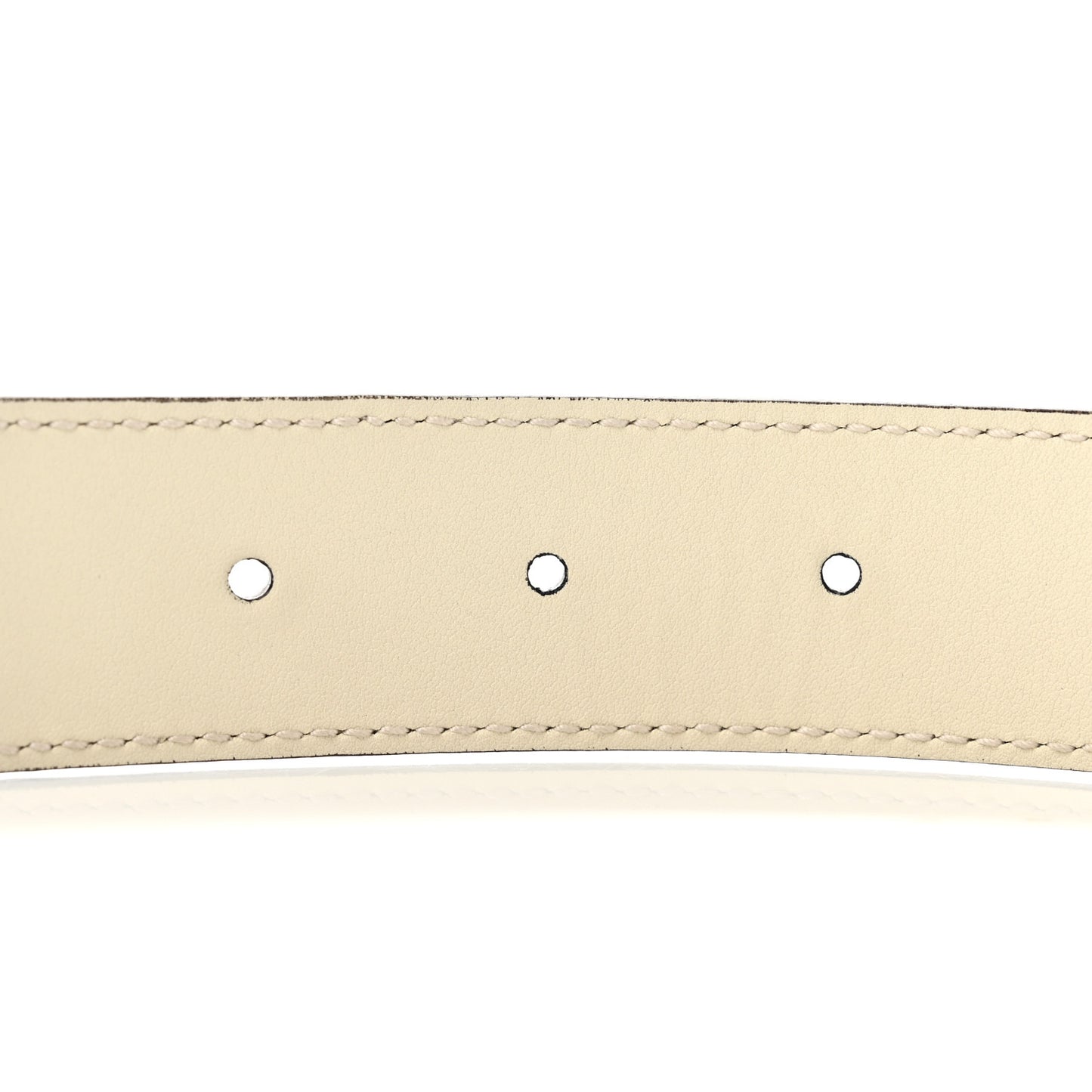 GG Supreme Monogram Matte Plutone Calfskin Double G 30mm Belt 95 38 Beige Ebony Mystic White