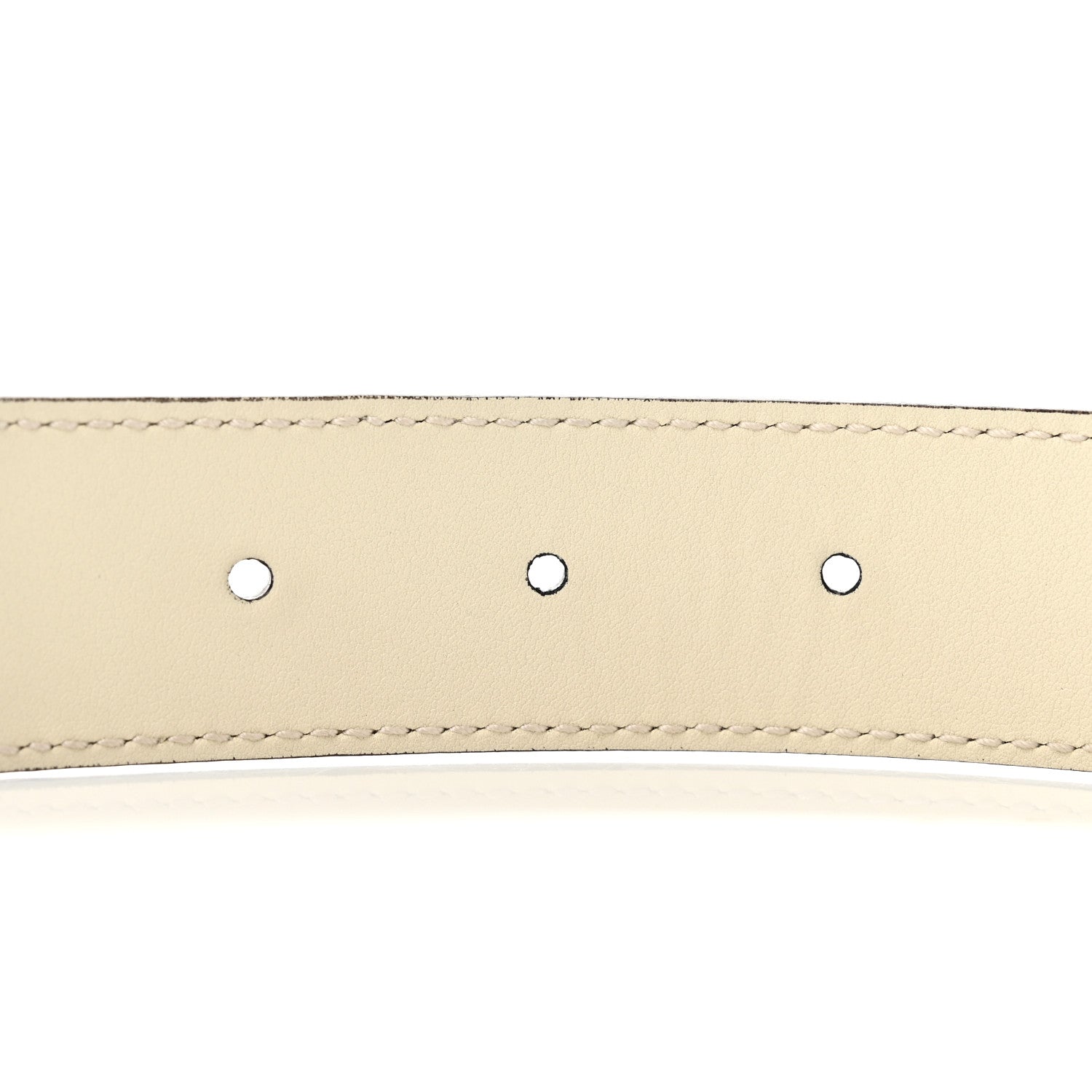 Gucci GG Supreme Monogram Matte Plutone Calfskin Double G 30mm Belt 95 38 Beige Ebony Mystic White 5 of 6
