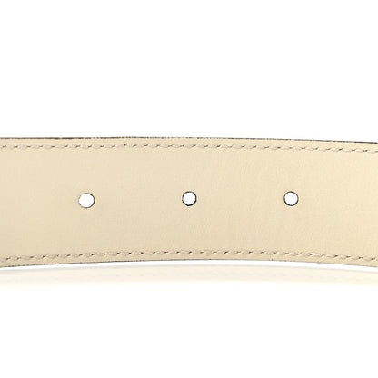 Gucci GG Supreme Monogram Matte Plutone Calfskin Double G 30mm Belt 95 38 Beige Ebony Mystic White 5 of 6