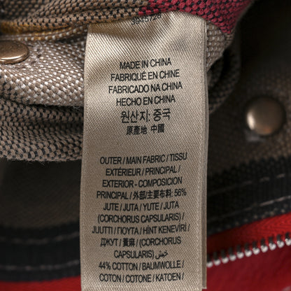 Burberry Canvas Mega Check Medium Ashby Bucket Bag Red 7 of 9