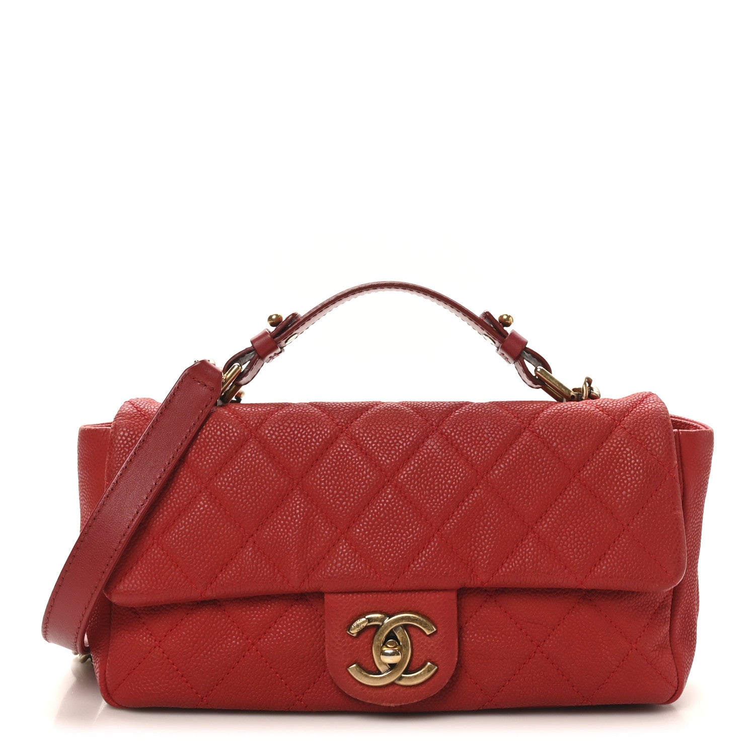 Chanel Iridescent Caviar Quilted Medium Chic Quilt Flap Red 1 of 10