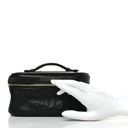 Chanel Caviar Vanity Cosmetic Case Black 2 of 10
