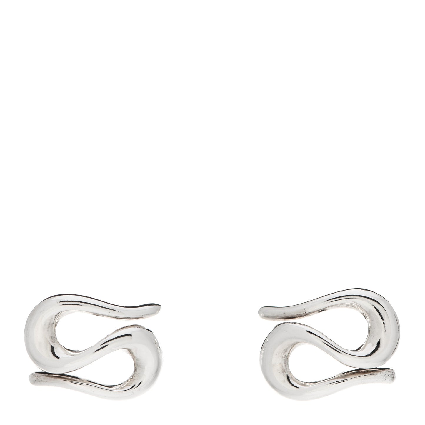 Sterling Silver Elsa Peretti Open Wave Earrings