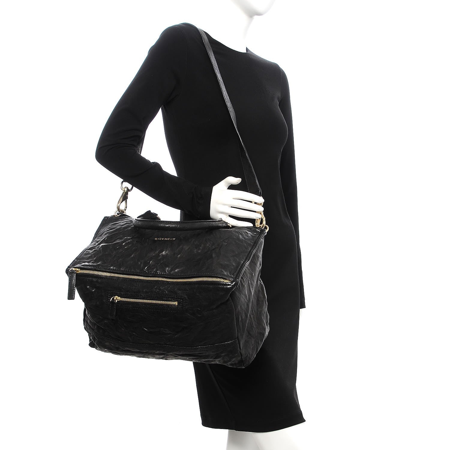 Givenchy Tumbled Sheepskin Large Pandora Black 3 of 8