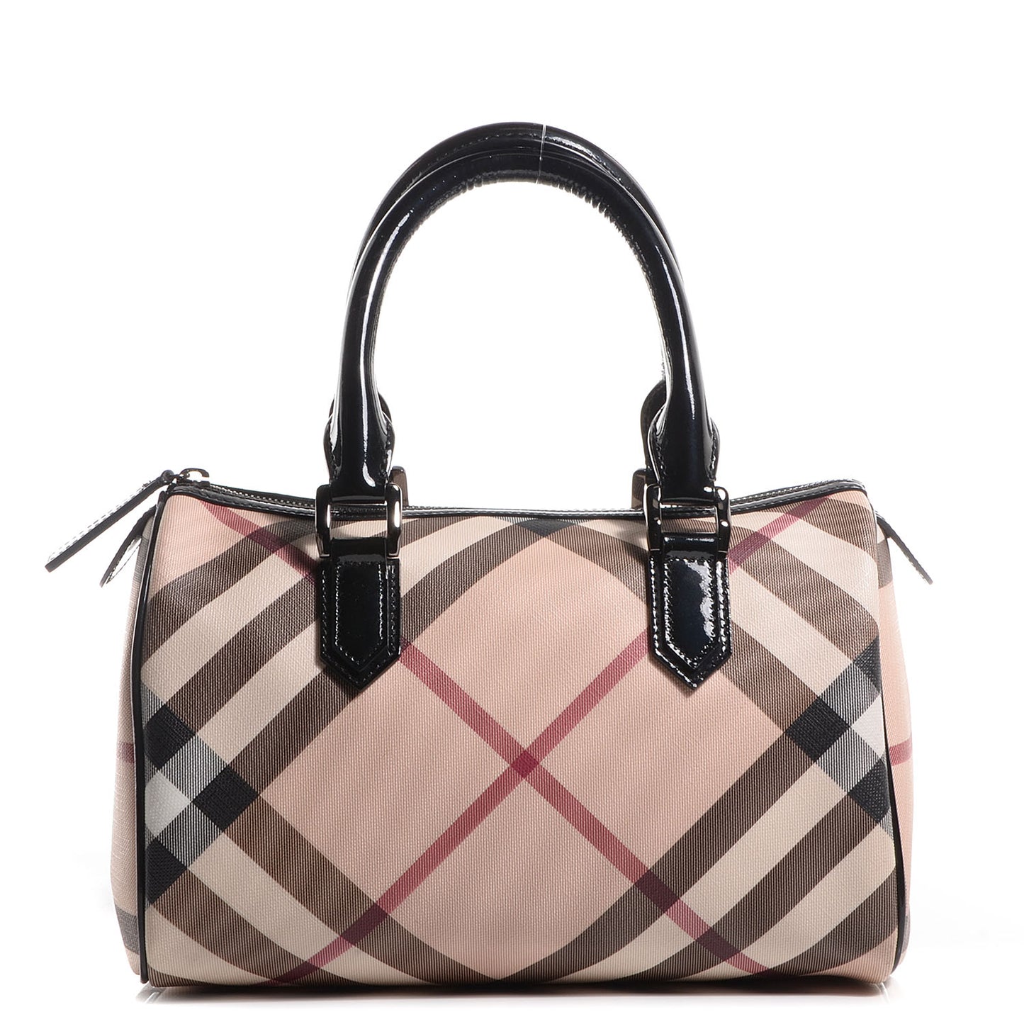 Supernova Check Patent Small Chester Bowling Bag Black