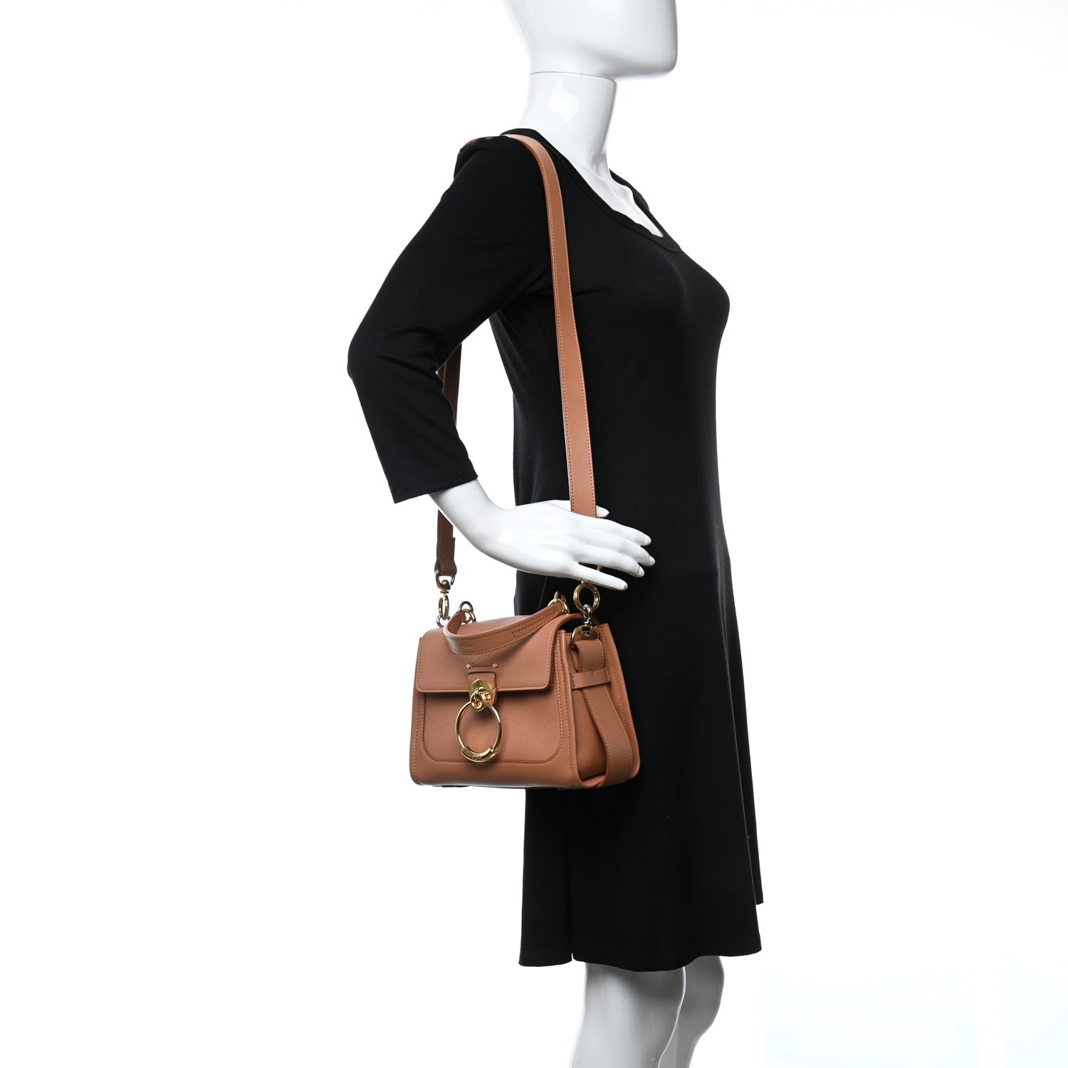 Chloe Calfskin Mini Tess Day Bag Marrone 3 of 10