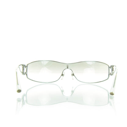 Chanel Crystal CC Logo Sunglasses Silver 4 of 6