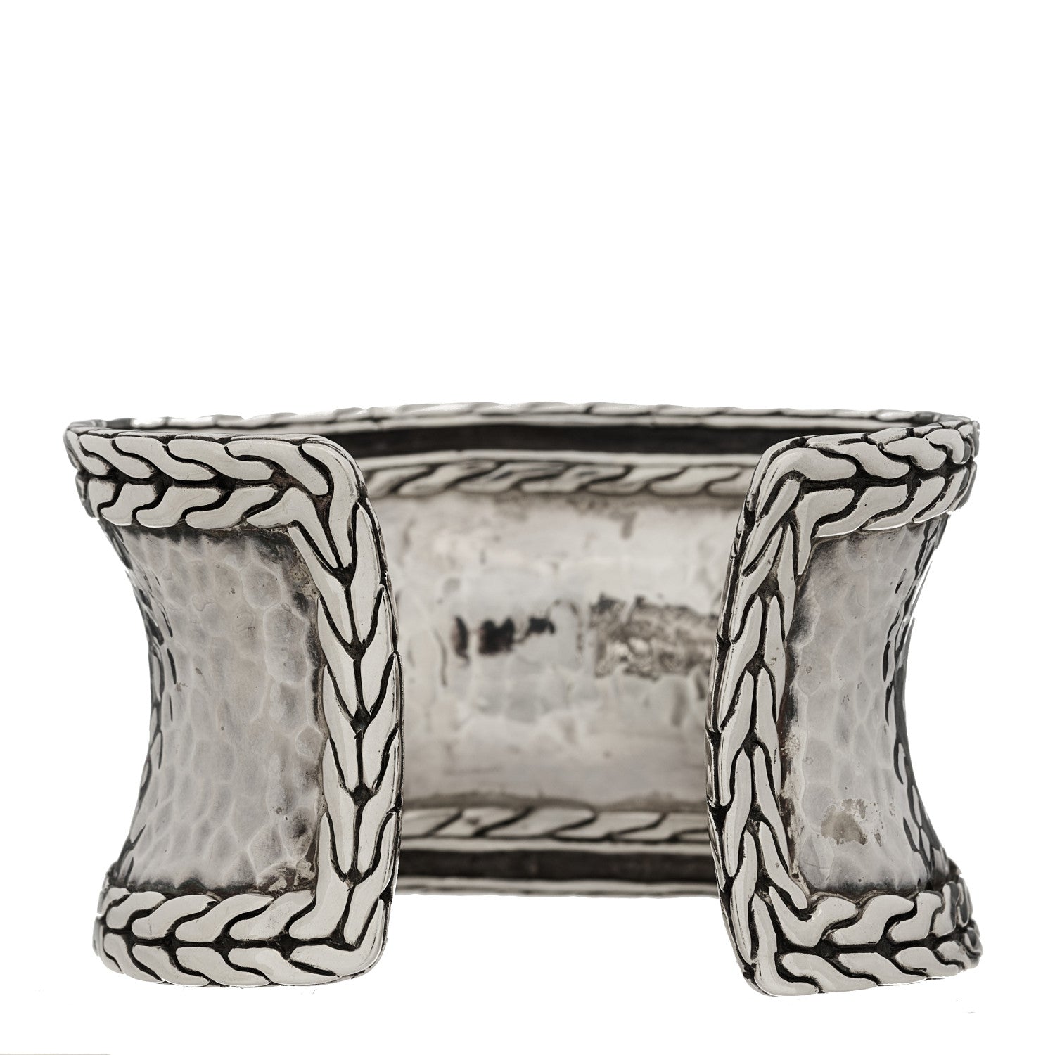 John Hardy Sterling Silver Classic Chain Hammered Cuff Bracelet 2 of 3