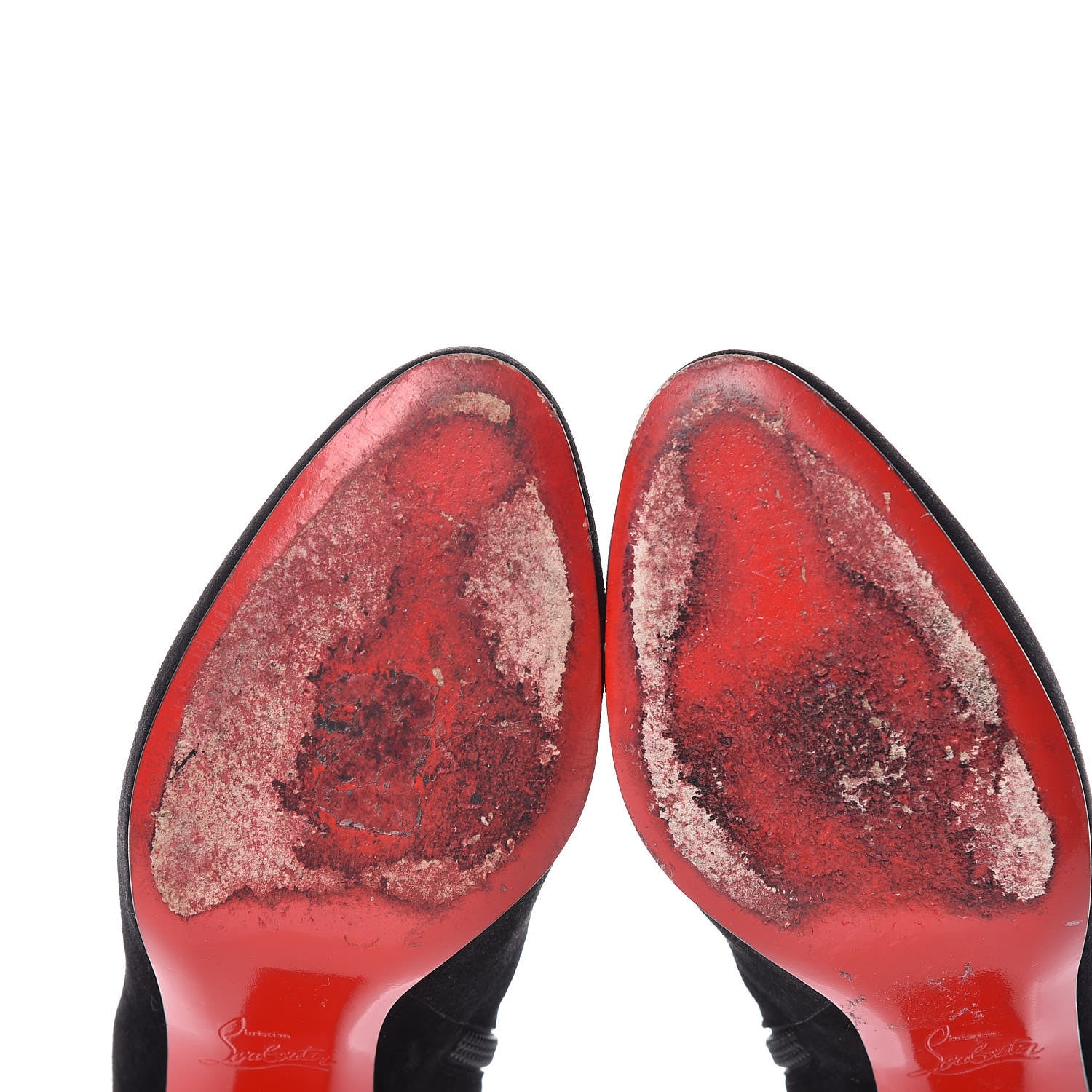 Christian Louboutin Suede Top 70 Ankle Boots 37.5 Black 13 of 14