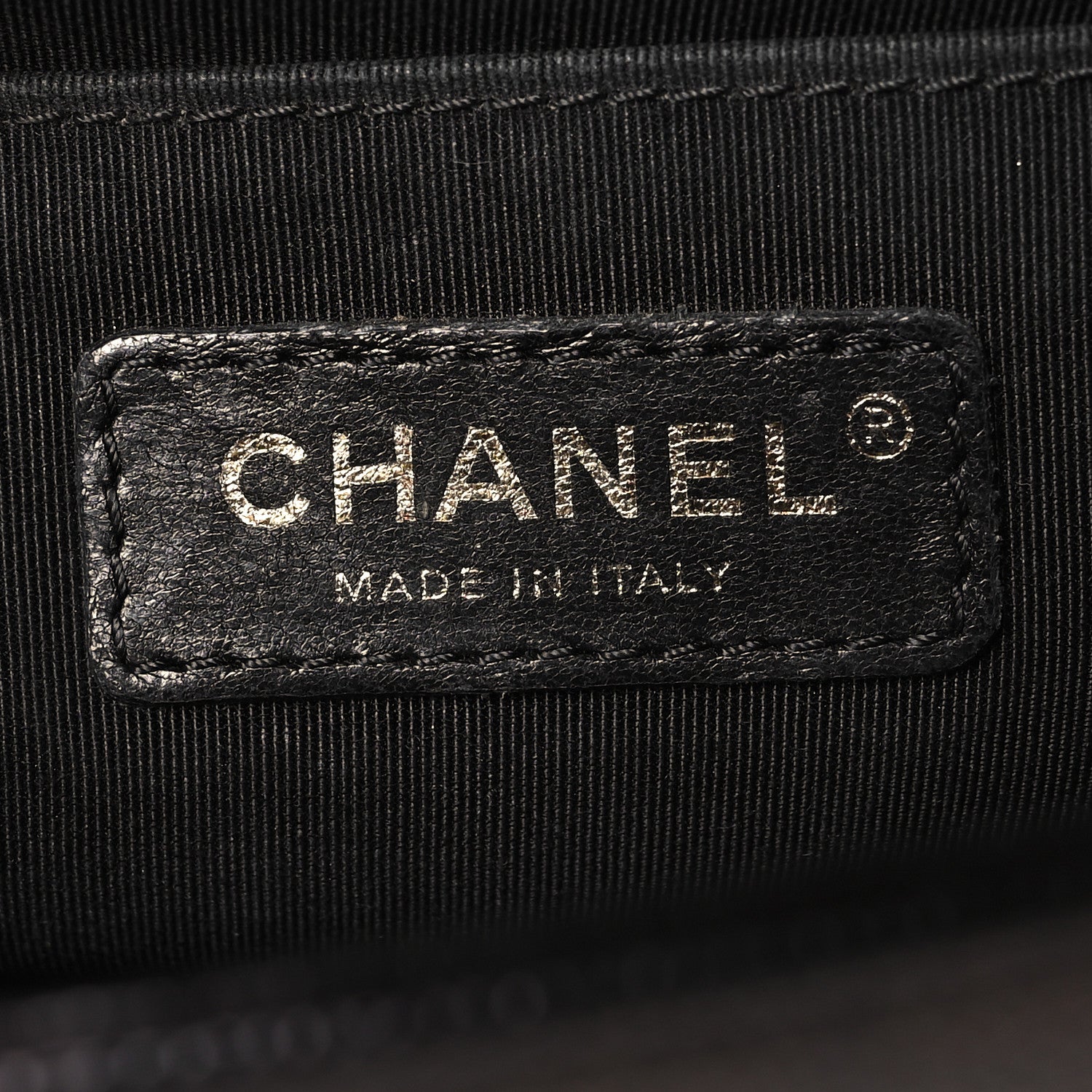 Chanel Metallic Caviar Chevron Quilted Medium Boy Flap Black 6 of 12