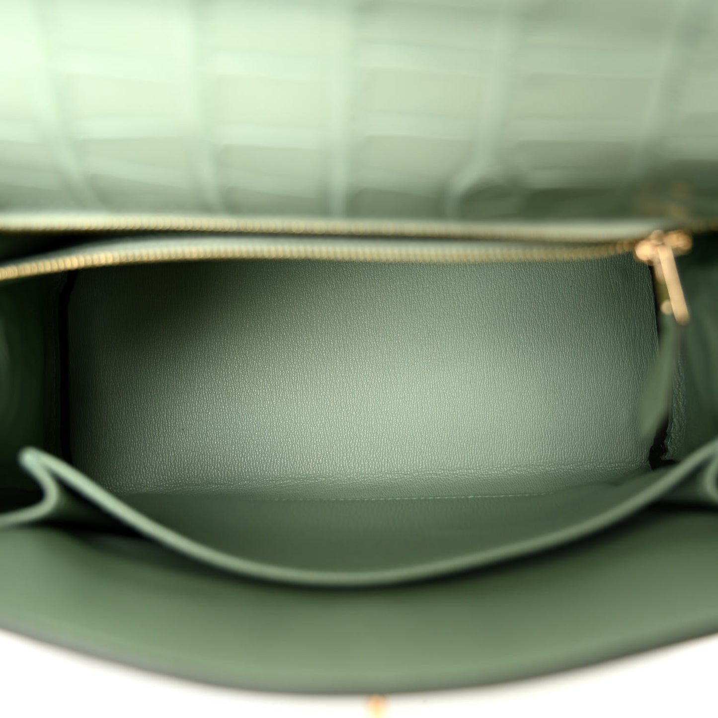 Matte Alligator Kelly Retourne 25 Vert D'eau