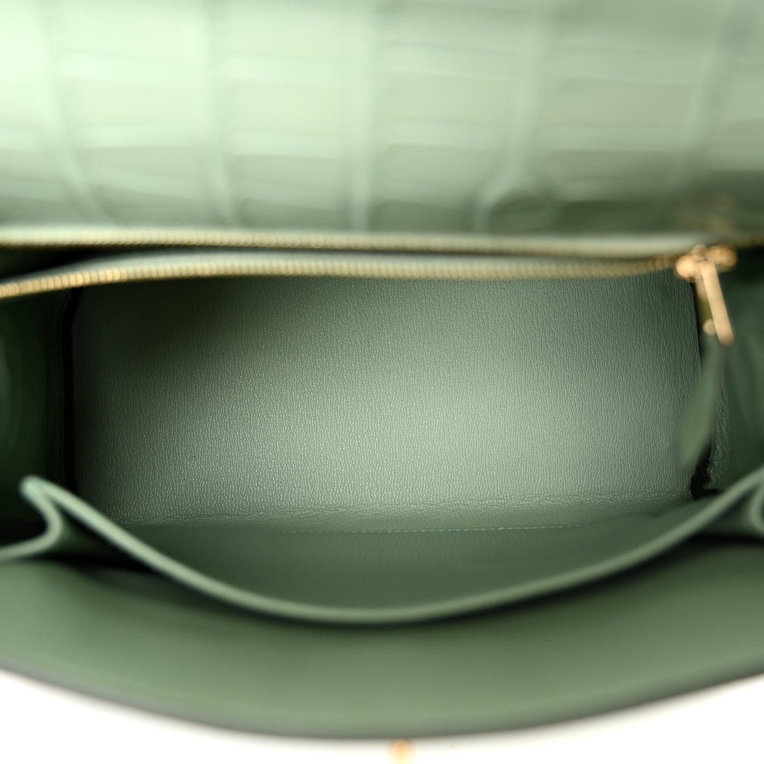 Hermes Matte Alligator Kelly Retourne 25 Vert D'eau 5 of 11