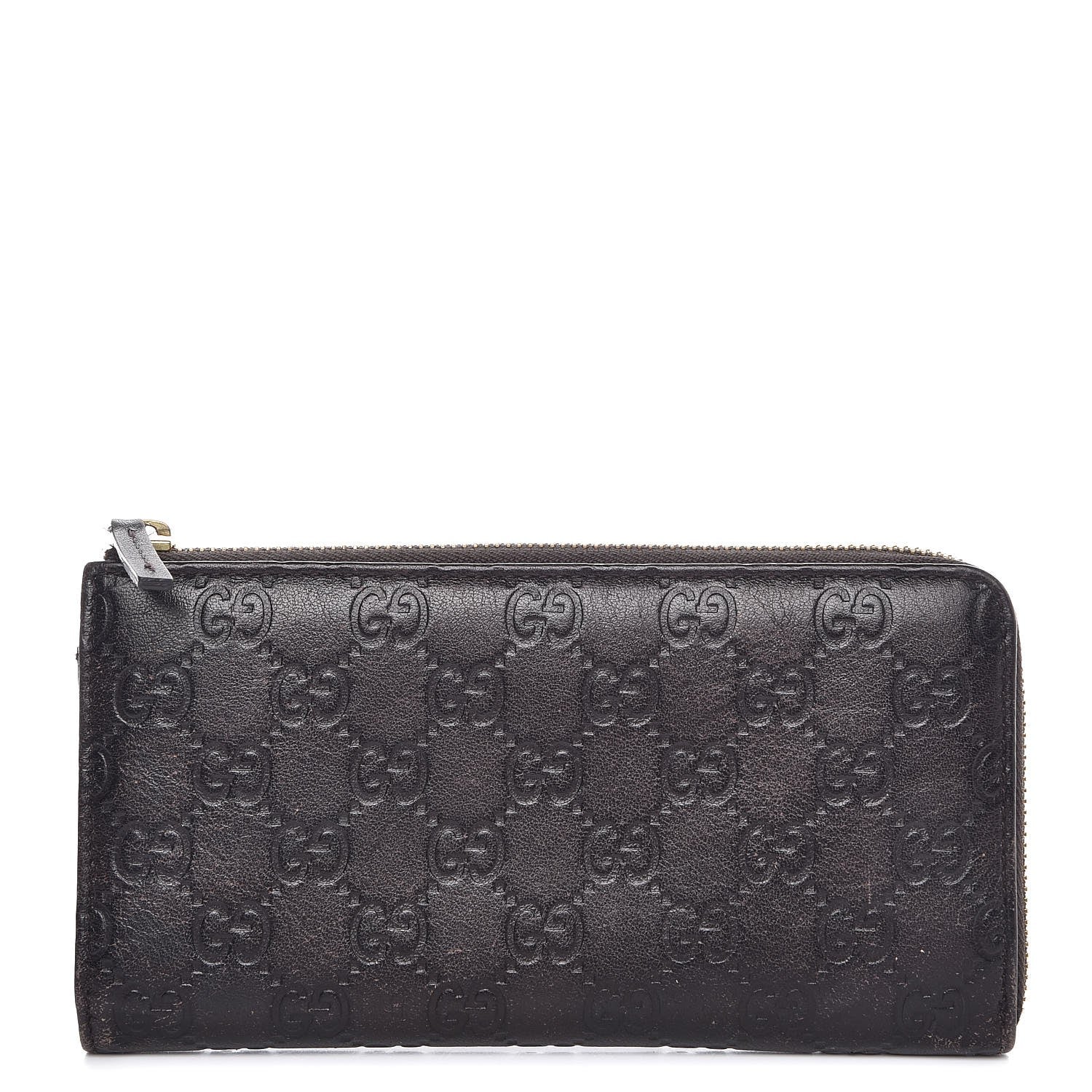Gucci Guccissima Vitello Tender Donna Long Wallet Testa di Moro 1 of 12