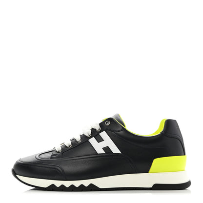 Hermes Calfskin Womens Trail Sneakers Black Multicolor 1 of 8