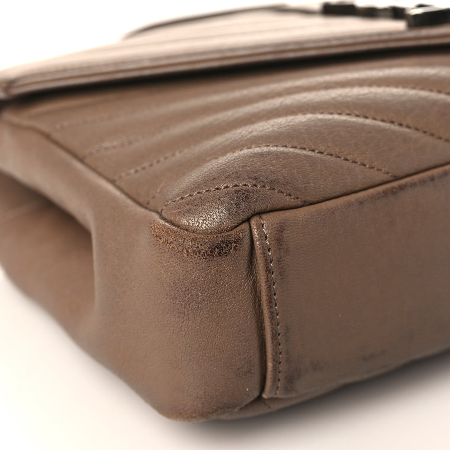 Sheepskin Matelasse Chevron Monogram Medium College Bag Fard