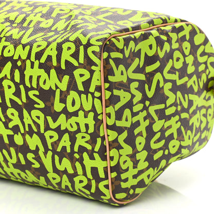 Louis Vuitton Monogram Graffiti Speedy 30 Green 10 of 10