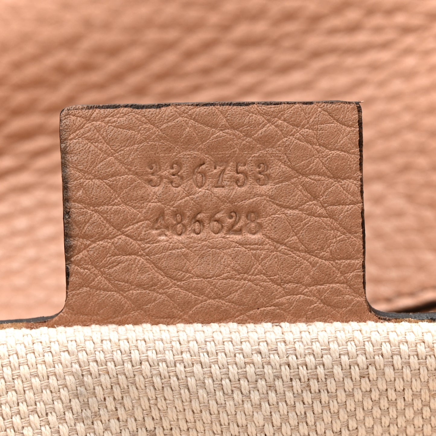 Pebbled Calfskin Medium Soho Clutch Camelia