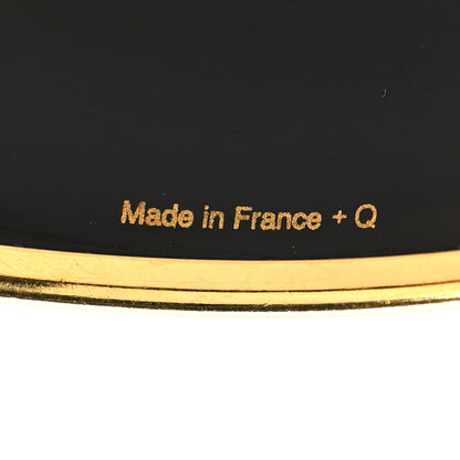 Hermes Enamel Printed Wide Astrologie Nouvelle Bracelet 70 Émail Noir Or 5 of 5