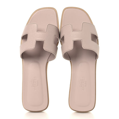 Hermes Epsom Oran Sandals 36 Rose Porcelaine 2 of 10