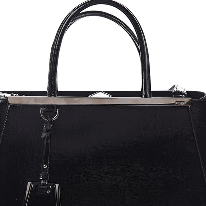 Fendi Patent Vitello Elite Regular 2Jours Tote Black 8 of 11