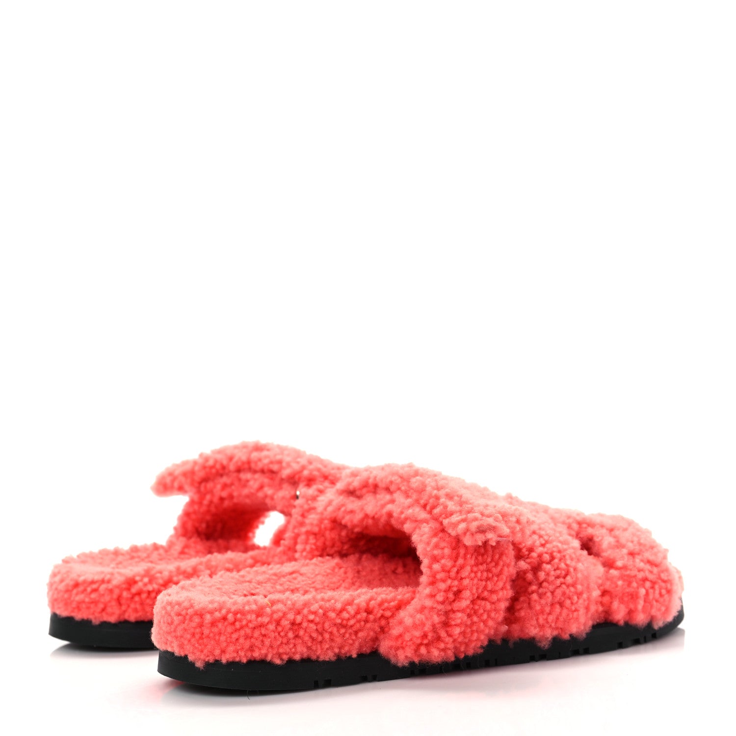 Hermes Woolskin Womens Chypre Sandals 36 Rose Du Desert 4 of 7