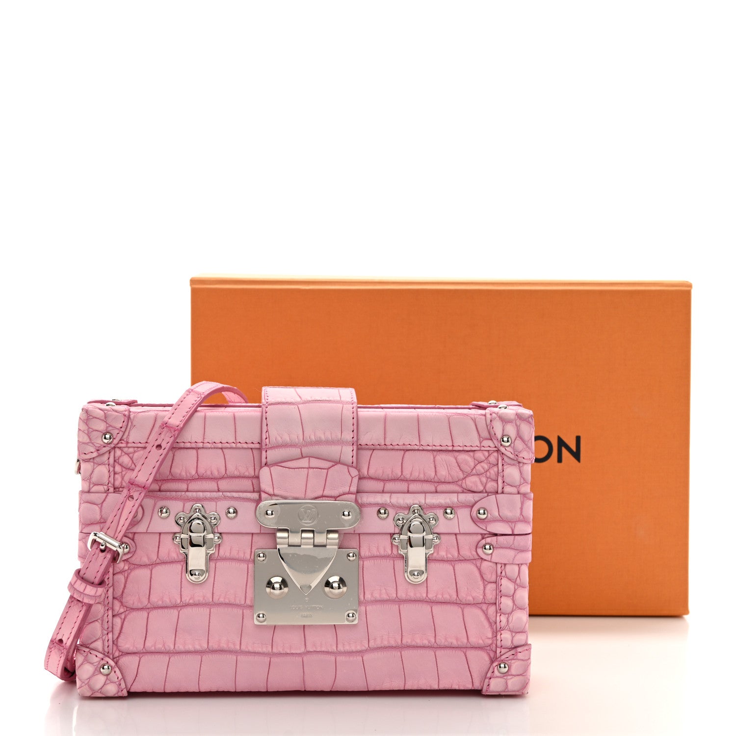 Louis Vuitton Alligator Petite Malle Pink 12 of 12