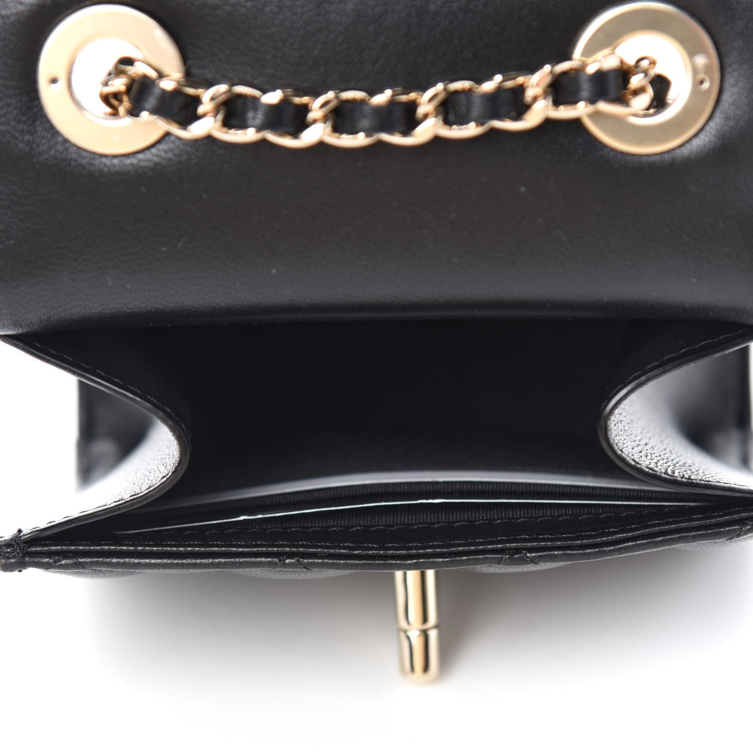 Chanel Lambskin Quilted Mini Trendy CC Chain Wallet Black 5 of 11